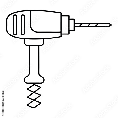 Spiral mixing paddle tool head for power drills industrial mixing equipment design element