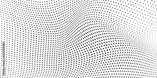 Grunge abstract dotted halftone gradient texture. Vanishing polka dot simple