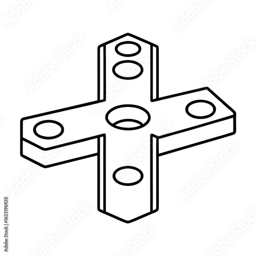 Cross shaped plastic tile spacer for precise grout line creation and installation