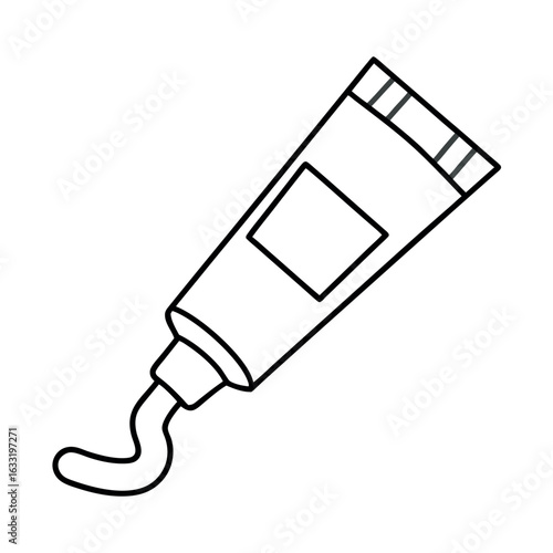 Illustration of a flexible tube dispenser for wood filler and repair materials