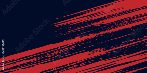 Red abstract halftone dots blue color pattern gradient grunge texture background art