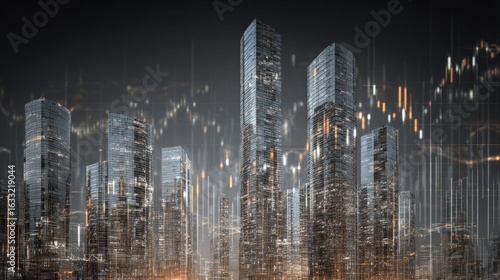 Futuristic city under siege — fire meets steel and glass