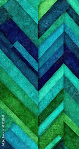 Abstract teal green chevron texture background
