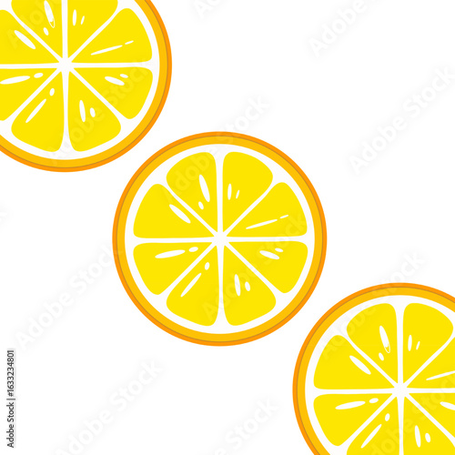vector illustration of lemon slices
