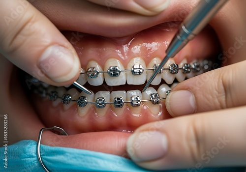 歯列矯正 ワイヤー調整 クローズアップ