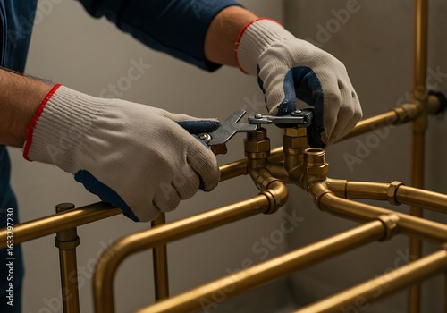 Wallpaper Mural 配管工事 作業風景 職人 手元アップ Torontodigital.ca