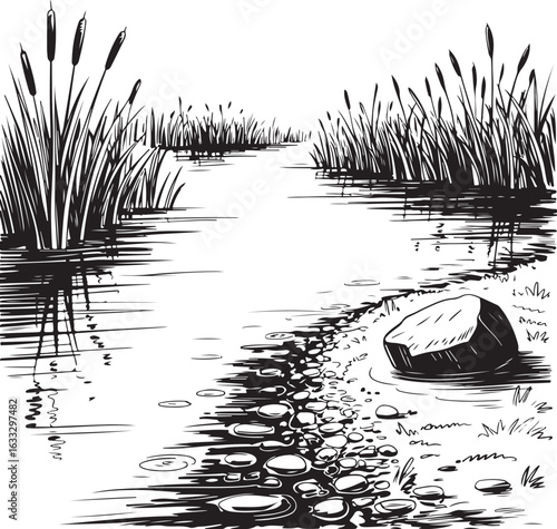 grass on white background