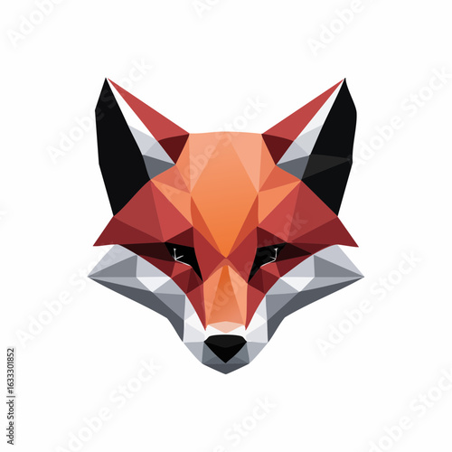 Polygonal Geometric Fox Illustration