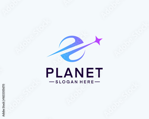 Planet letter e logo