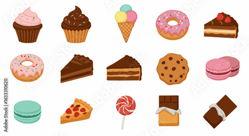 Food Icon - Cupcakes, Ice Cream, and Sweets