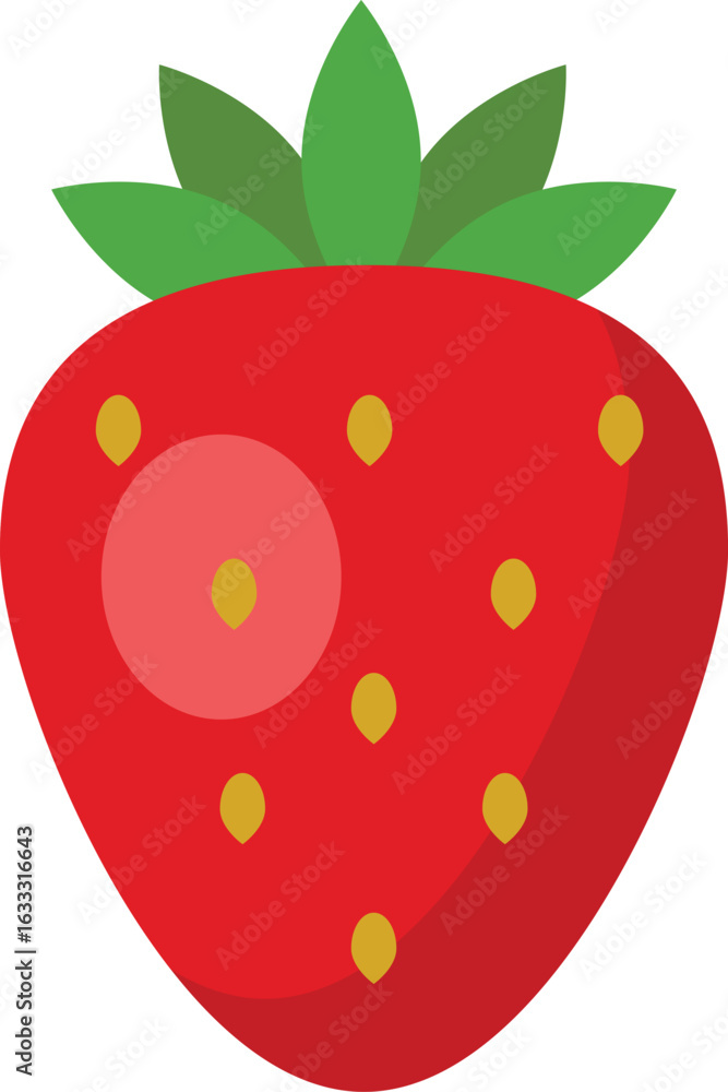 Obraz premium vector illustration of a strawberry fruit