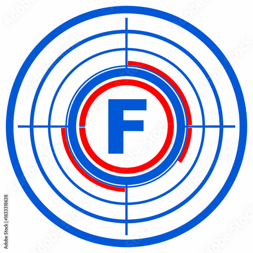 Target Icon with Failing Grade "F"