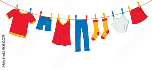 Clothes Drying on a Washing Line