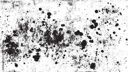Grain dot white paper noise texture with distress effect vector illustration pattern background. Dirty or dust film grain speck grit grunge overlay on old distressed black grunge texture with dust