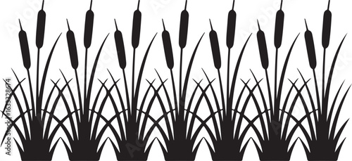 grass silhouette vector