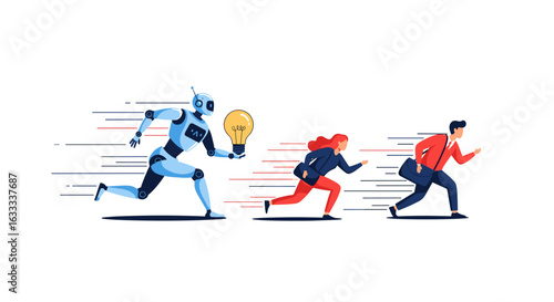 Robotic innovation accelerates future human potential as people race to keep up with evolving technology and ideas