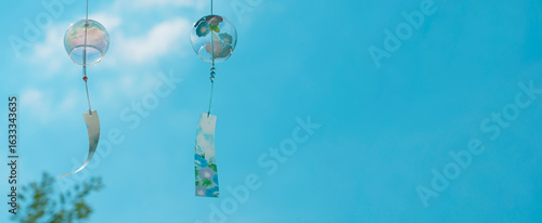 Wind chimes: a symbol of summer in Japan. 日本の夏の風物詩。風鈴。