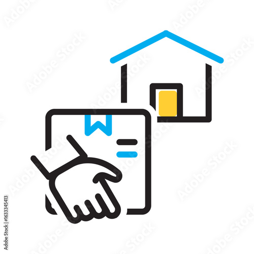 Vector multi color icon for Conveniently