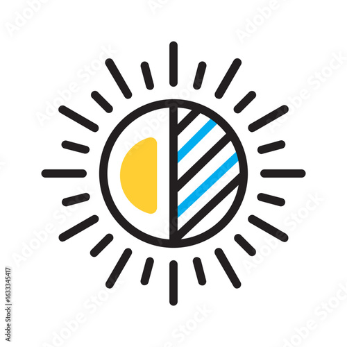 Vector multi color icon for Contrast