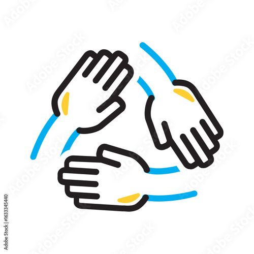 Vector multi color icon for Cooperation