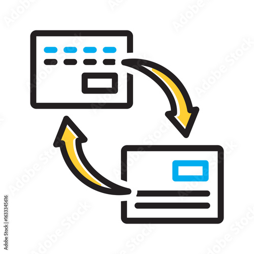 Vector multi color icon for Replacement
