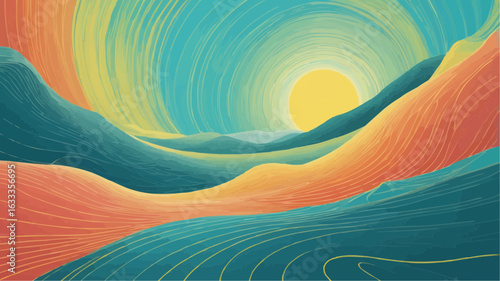Chromatic Ridge Beneath the Dream Sun