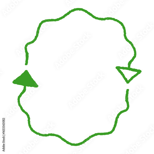 Illustration of a rotating arrow