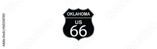 Route 66 road sign vector illustration