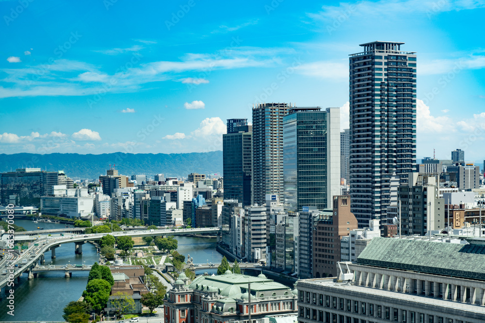 Obraz premium Urban Landscape of Osaka