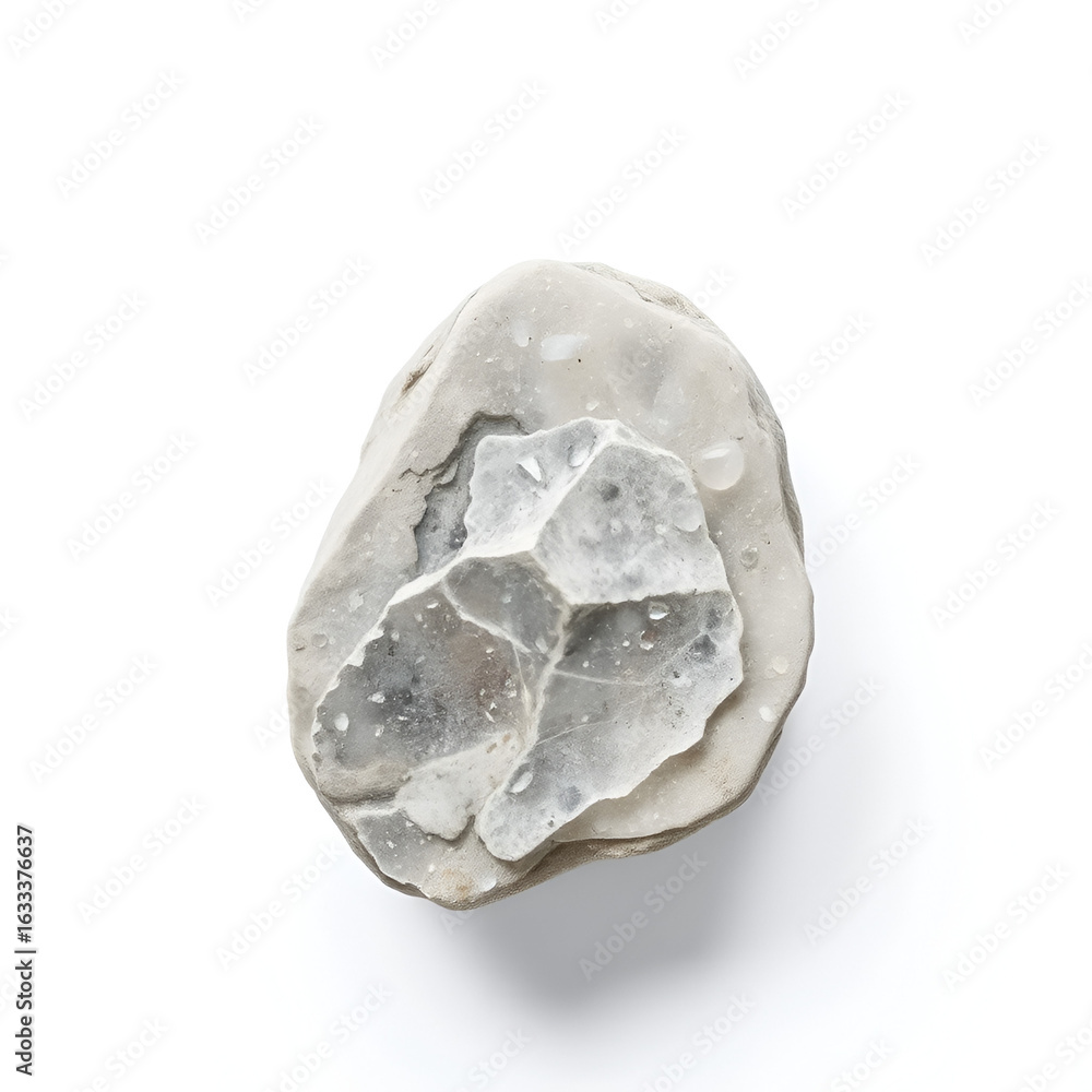 Fototapeta premium Alum stone isolated on white background.