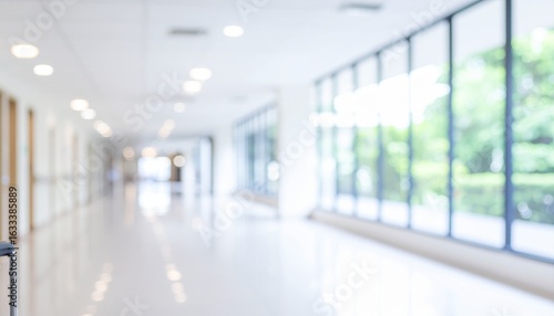 blur image background of corridor in hospital or clinic image