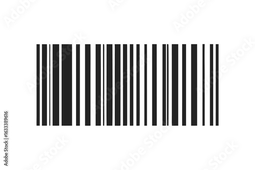 Isolated Barcode Black and White Vertical Lines for Product Identification Purposes