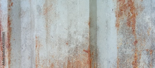 Rust stains on steel sheet.