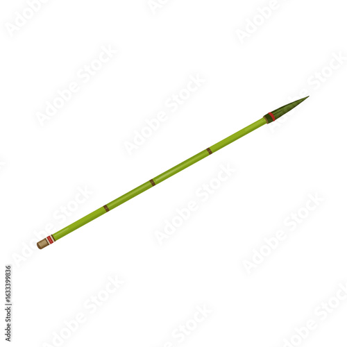 A vector illustration of a primitive bamboo spear