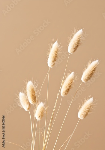 ドライフラワー ベージュ背景 シンプル