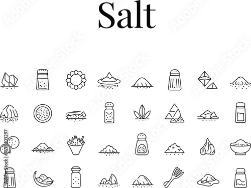 Salt icon line drawing