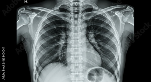 Wallpaper Mural 胸部レントゲン写真：正常な心臓と肺 Torontodigital.ca