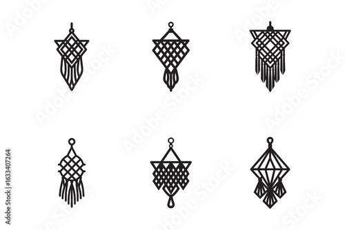 Collection of Macrame Earring Designs Minimalist Bohemian Jewelry Crafts and DIY Projects with Unique Woven Patterns for Fashion Accessories