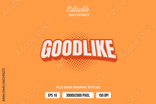 Premium good like text effects can be edited again, suitable poster, template white background.