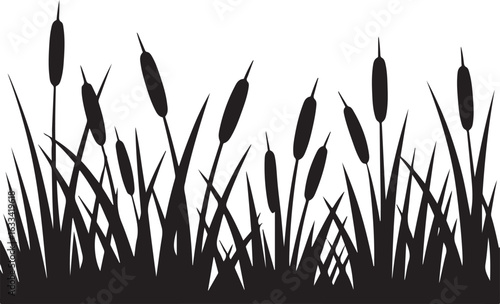 grass silhouette vector