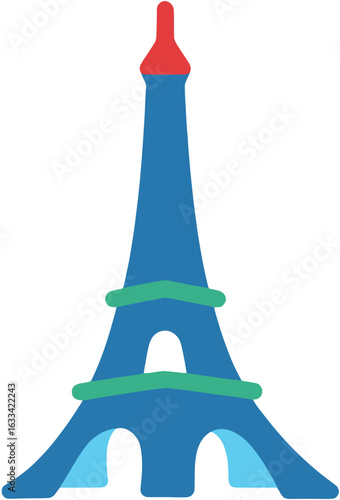 eiffel tower paris vector illustration