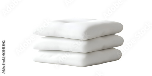 Cotton Pad Stack with Blank Design Transparent Background