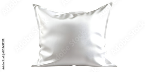 Cube Pillow with Blank Fabric Surface Transparent Background