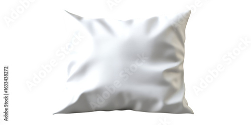 Cube Pillow with Blank Fabric Surface Transparent Background