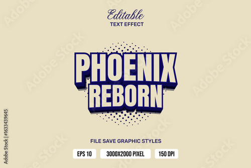 Premium phoenix text effects can be edited again, suitable poster, template white background.