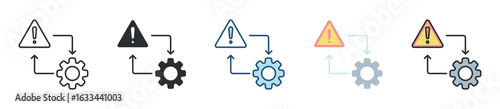 Risk Management Icon Set Multiple Style Collection