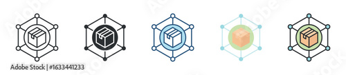 Sales Channel Icon Set Multiple Style Collection