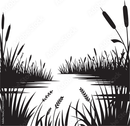 grass silhouette vector