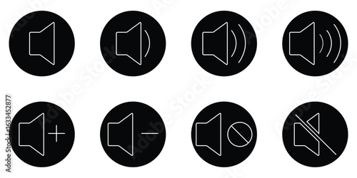 Volume Control Icon vector set.