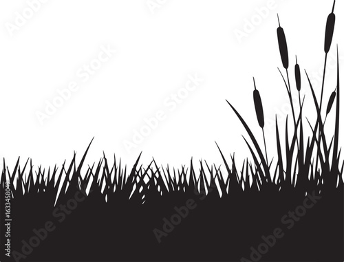 grass silhouette vector